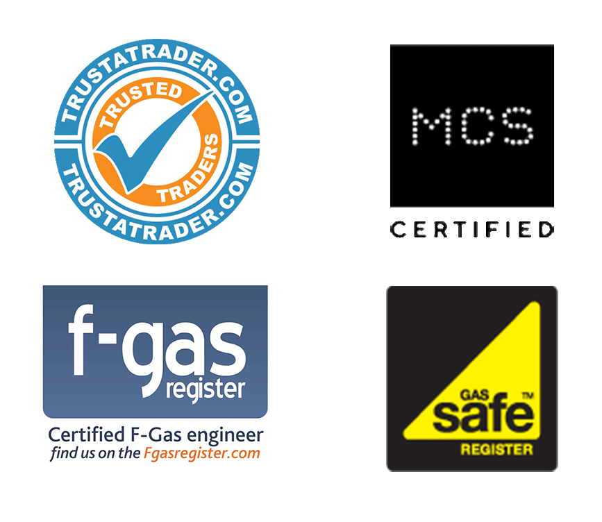 heatsafe birmingham gas safe, trust a trader logos